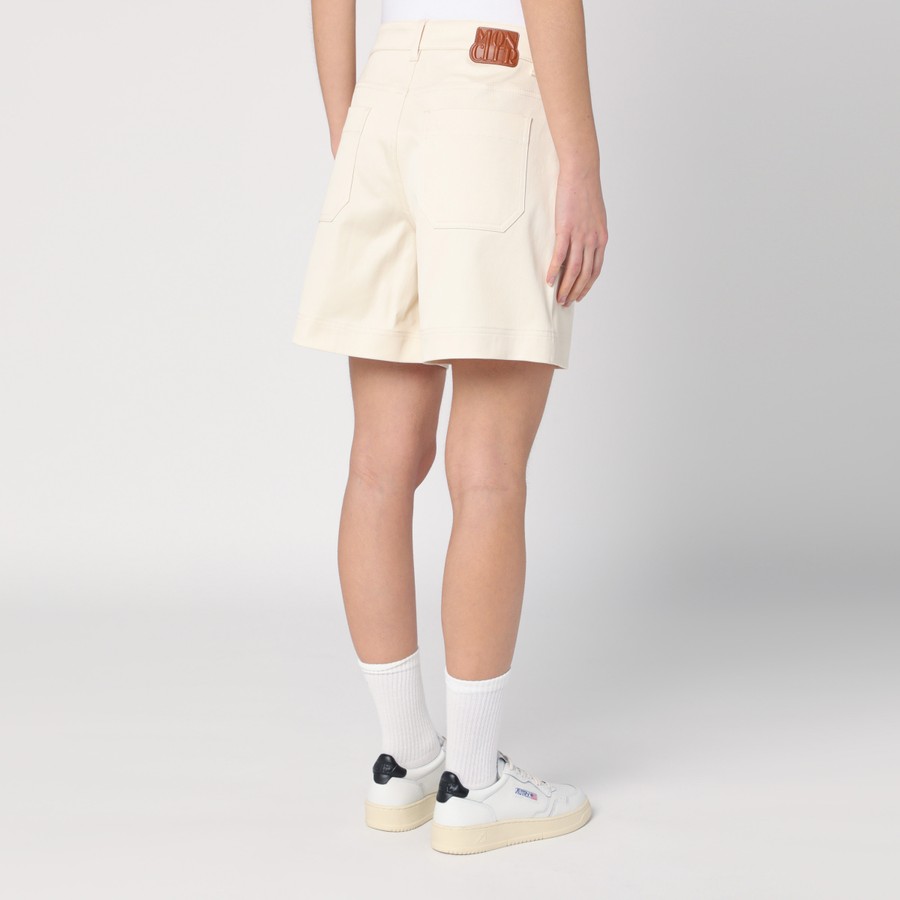 パンツ MONCLER Women Straight Pants 2B000 0359858 20N WHITE Moncler Short white in cotton | TheDoubleF