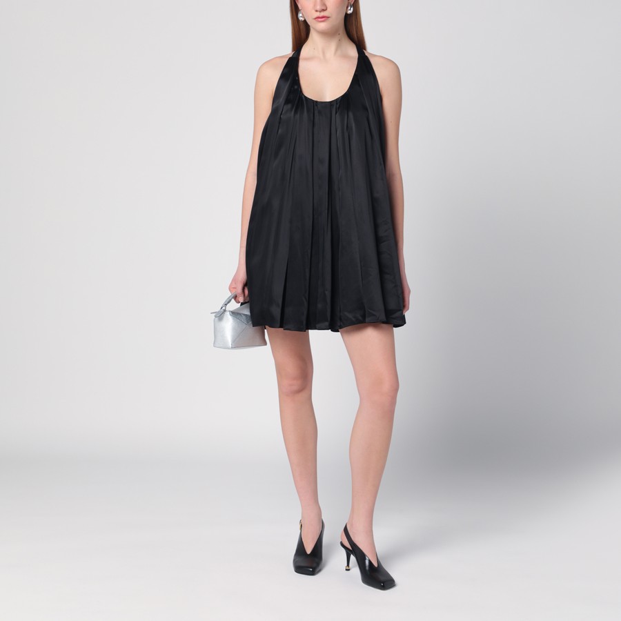 Loewe Black viscose trapeze mini dress | TheDoubleF