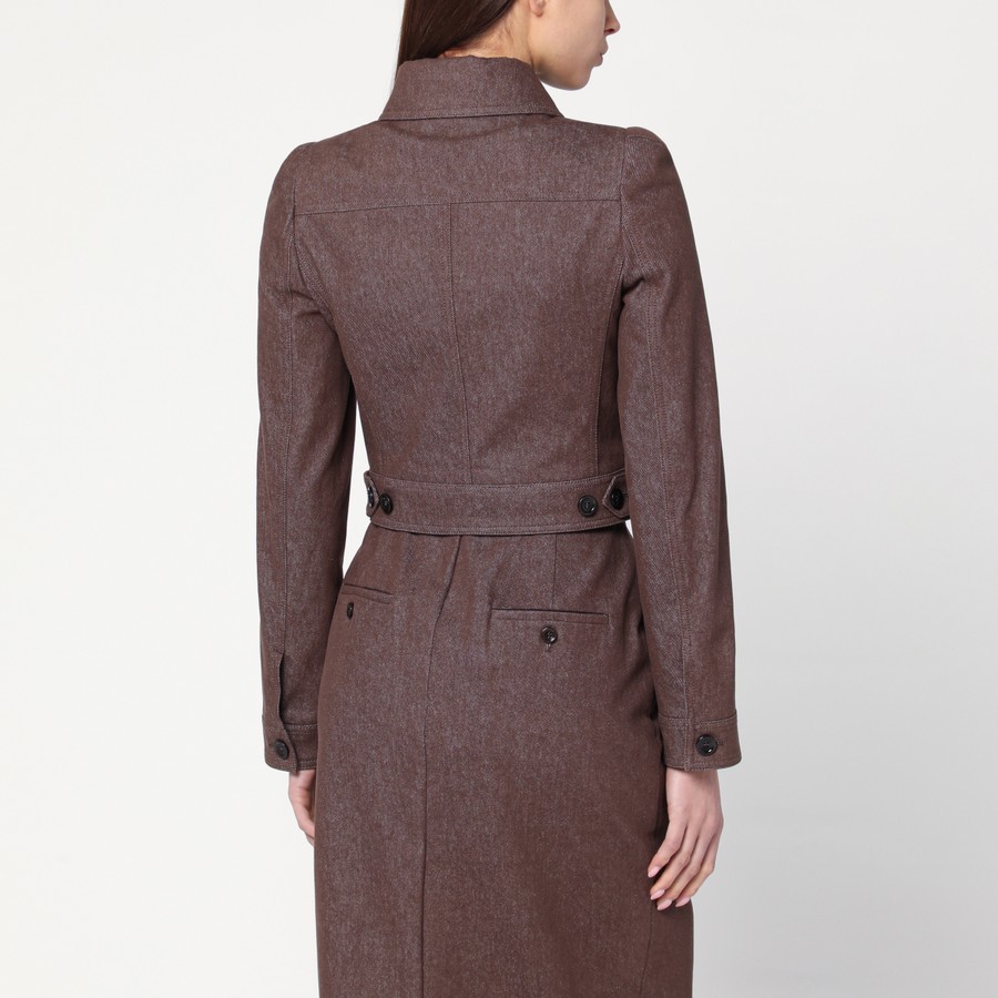 Max Mara Cropped brown denim-effect jacket | TheDoubleF