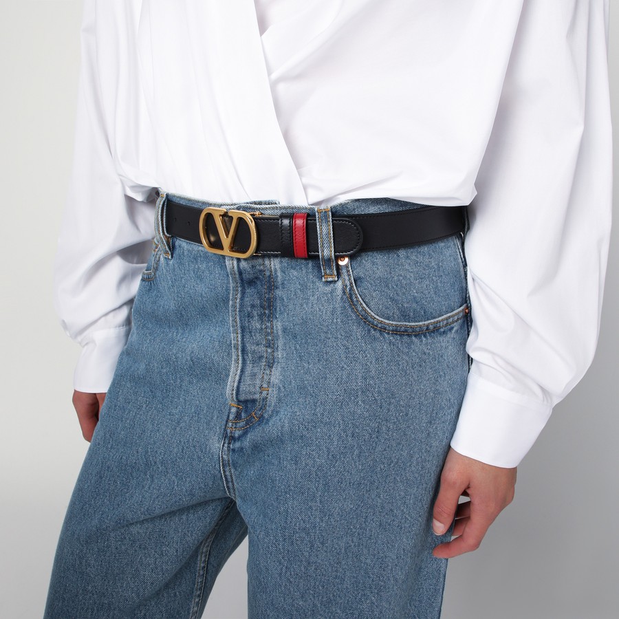 ベルト VALENTINO BELT (7W2T0SQ3IYR 43K) Valentino Garavani Black Leather Belt | italist
