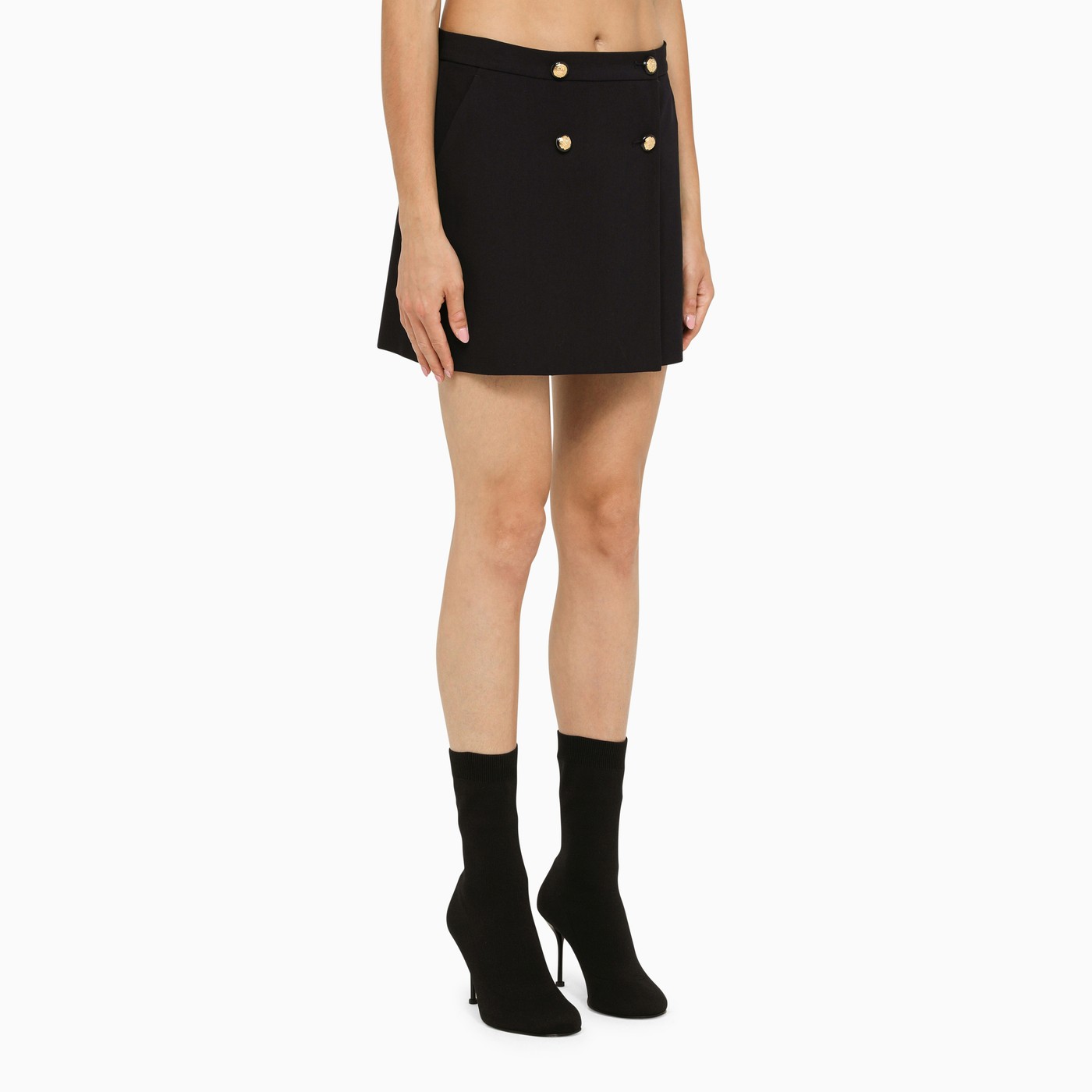 Alexander McQueen Navy wool miniskirt TheDoubleF