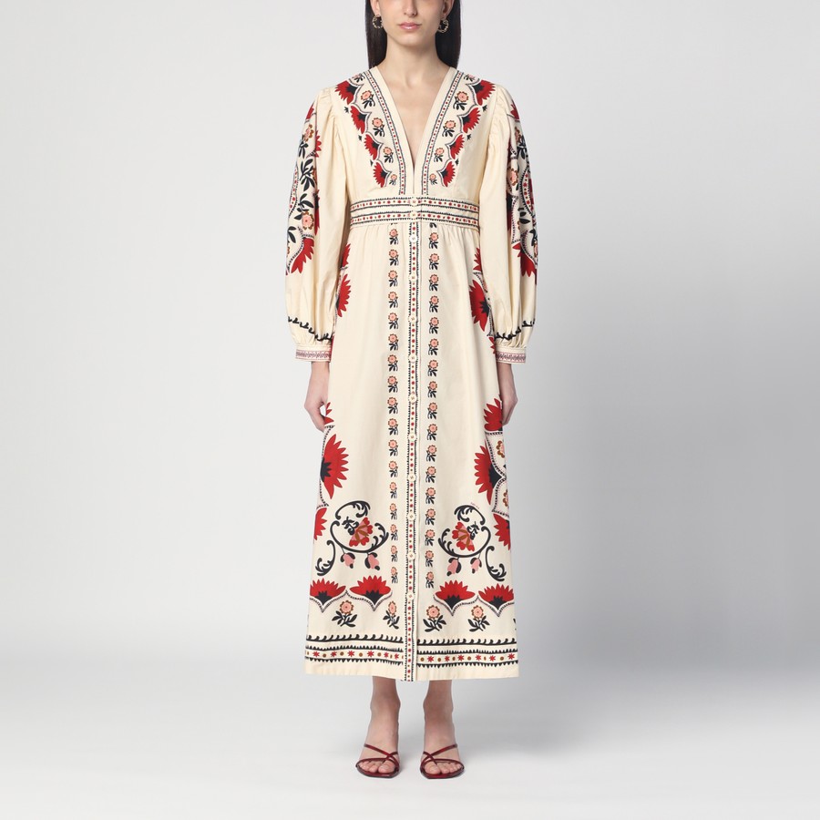 Robe midi avec imprimé floral