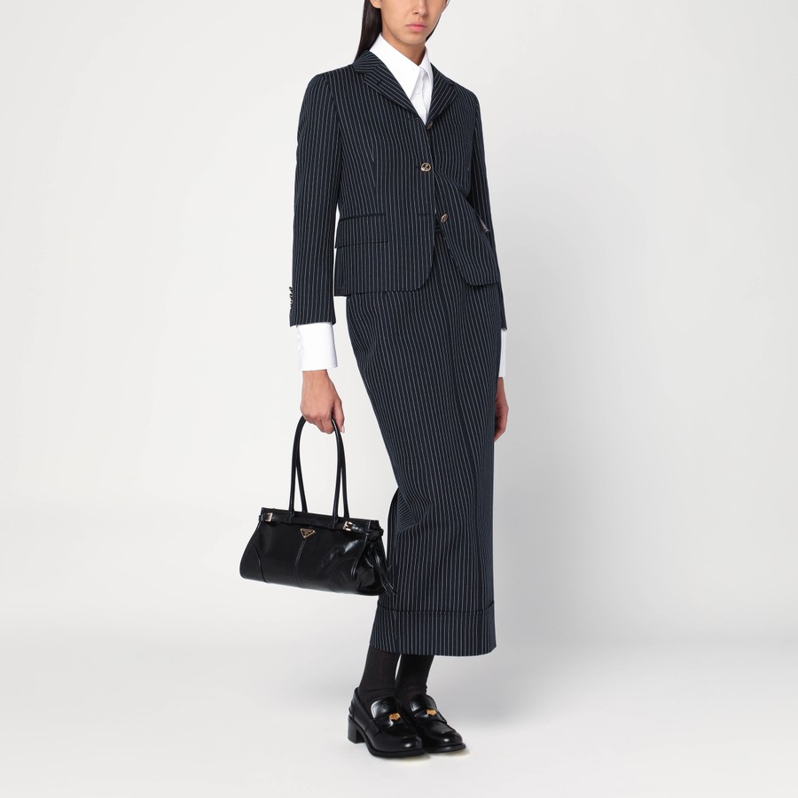 Thom Browne Navy pinstripe wool blazer | TheDoubleF