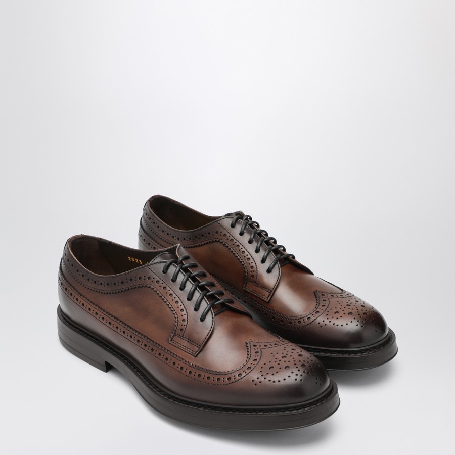 Doucal's Dark brown leather wingtip oxford shoes TheDoubleF