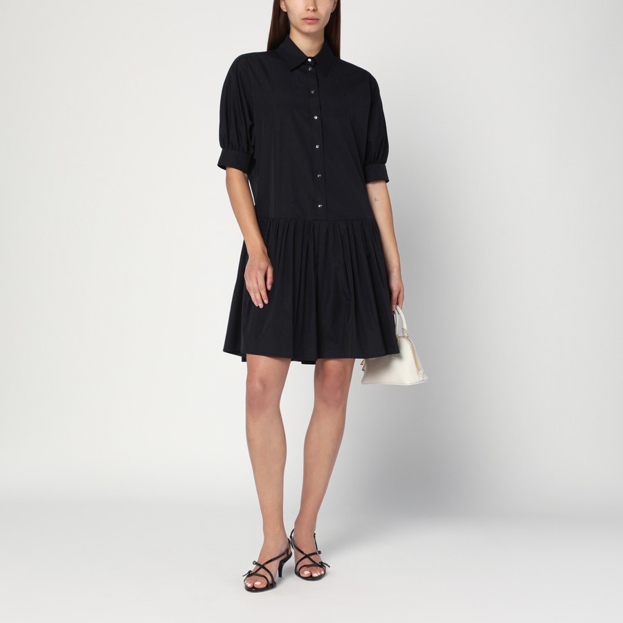 関税負担なし◆Max Mara Studio◆CARONTE コットンシャツドレス Max Mara Studio Short black shirt dress in cotton | TheDoubleF