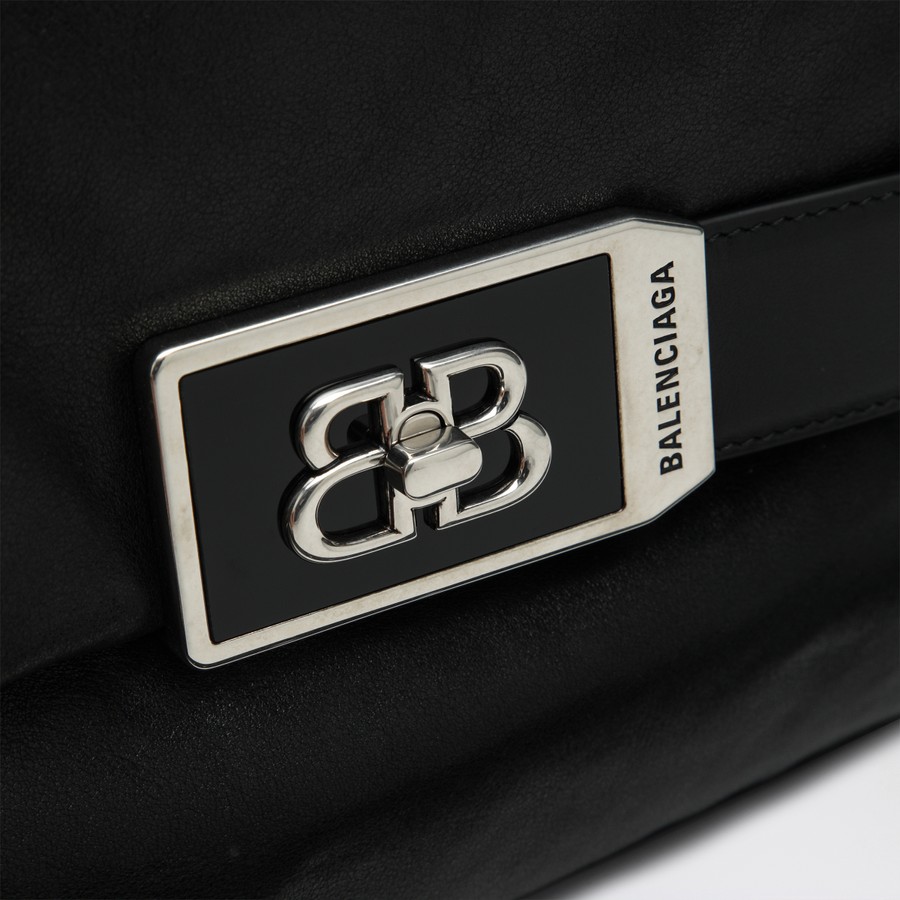 ショルダーバッグ・ポシェット BALENCIAGA Women Shoulder Bags 8117812ABIV 1060 Black Balenciaga Women's Leather Gossip Shoulder Bag XS in Black