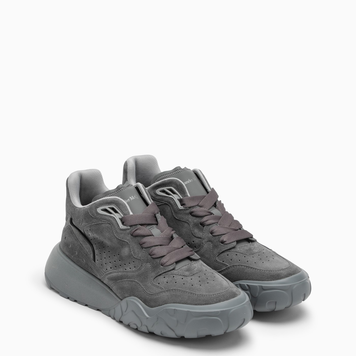 Alexander McQueen Grey Court sneakers in suede TheDoubleF