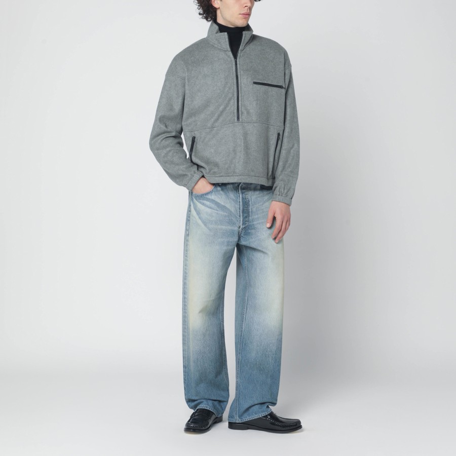 Auralee Grey silk-yarn fleece | TheDoubleF