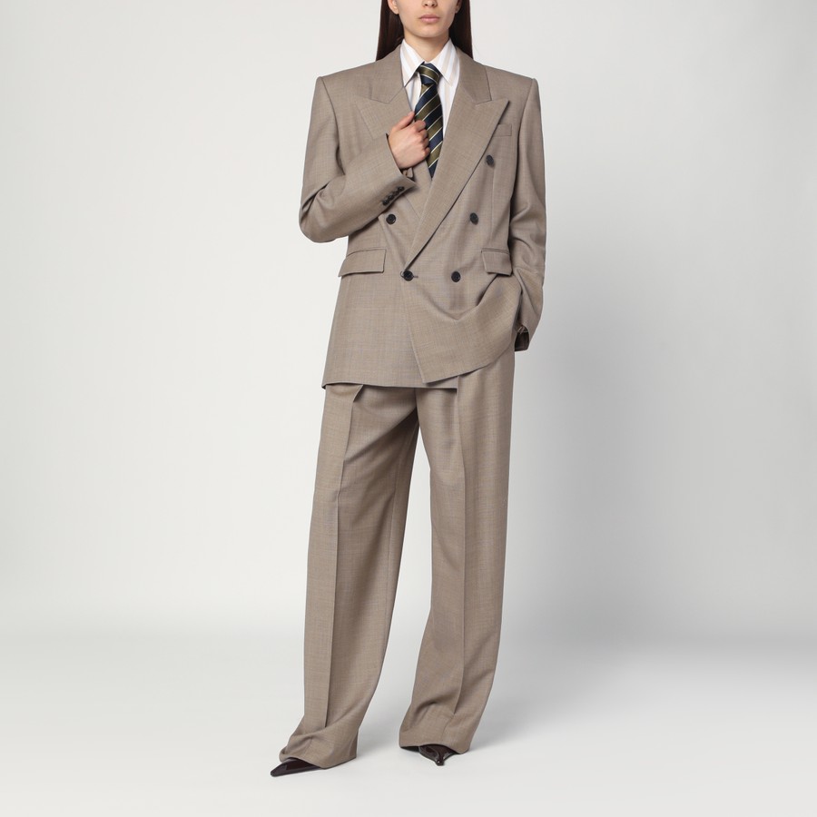 ジャケット SAINT LAURENT Women Jackets 821942Y1I25 1506 BEIGE Saint Laurent Tailored Wool Jacket 821942.Y1I25-1506 TAUPE