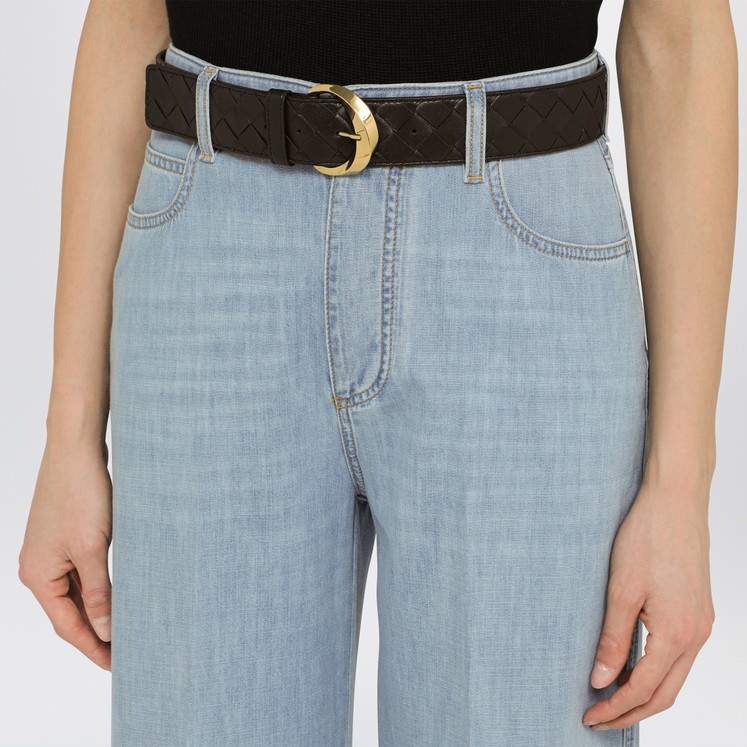 Bottega Veneta Sardine Fondant buckle belt in leather