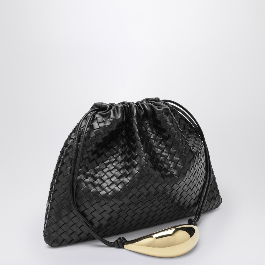 Bottega Veneta Black Intrecciato Dustbag Handle | TheDoubleF