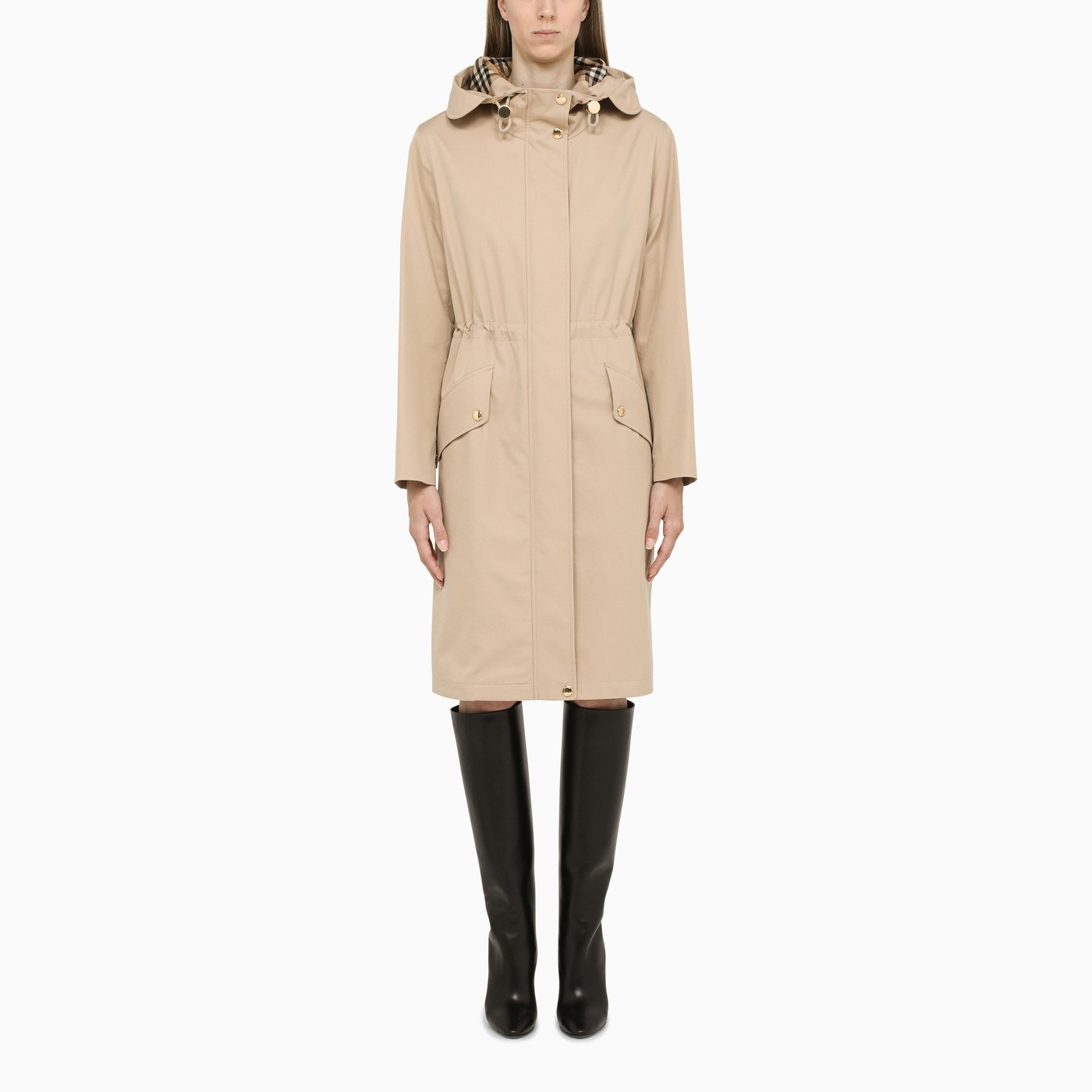 Burberry Beige trench coat with drawstring TheDoubleF