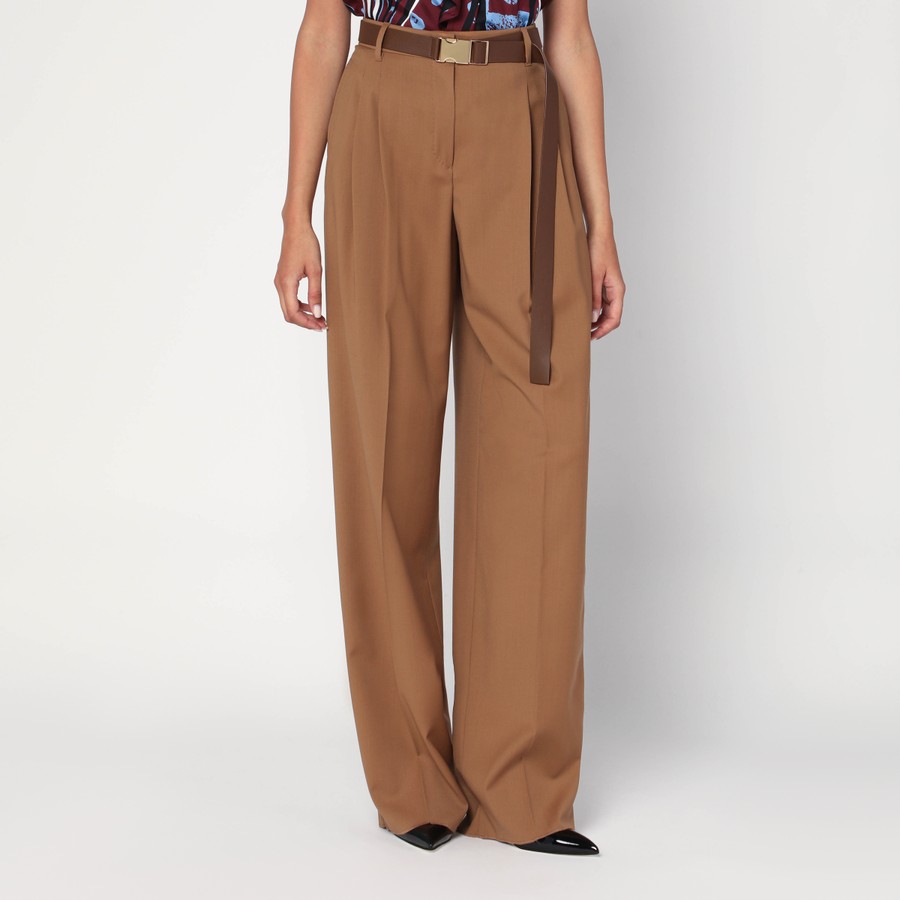 パンツ Max Mara Studio Trousers Max Mara Studio Hazelnut wool canvas trousers | TheDoubleF