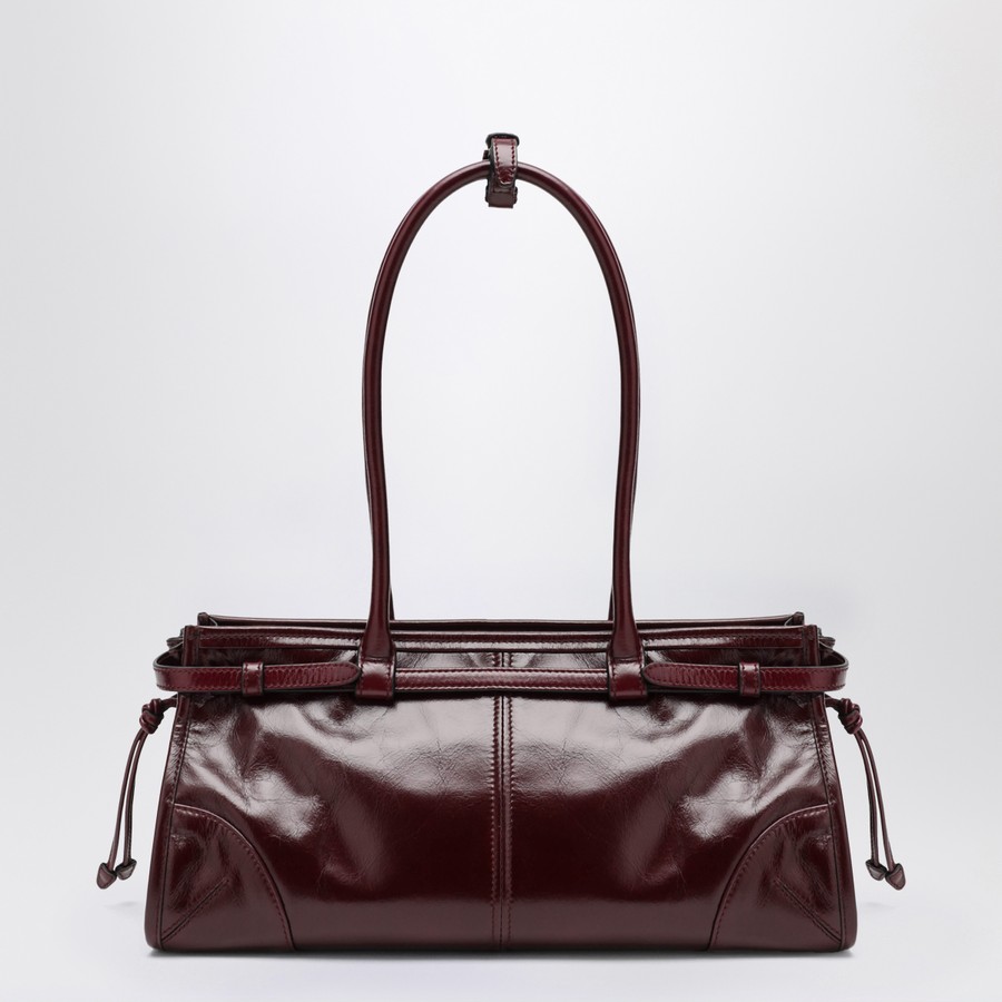 ハンドバッグ PRADA MEDIUM BURGUNDY LEATHER BONNIE HANDBAG Prada Medium burgundy leather Bonnie handbag | TheDoubleF
