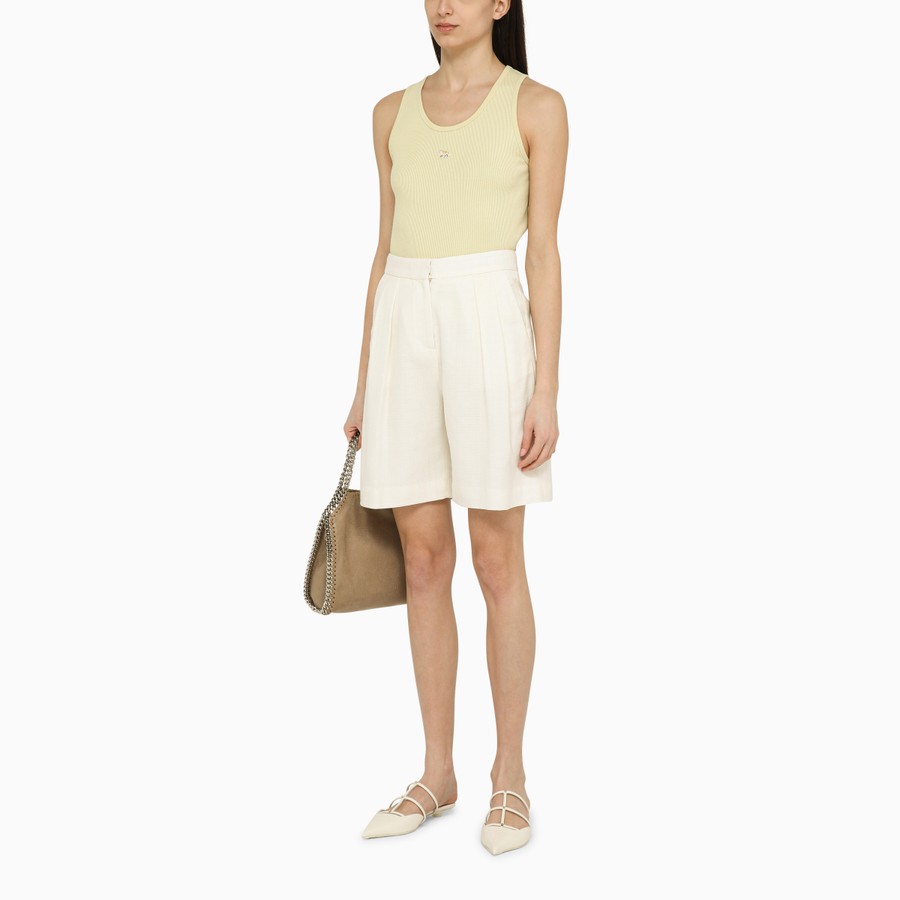 ショートパンツ Margaux Lonnberg White wool-blend Stuart bermuda shorts Margaux Lönnberg White wool-blend Stuart bermuda shorts