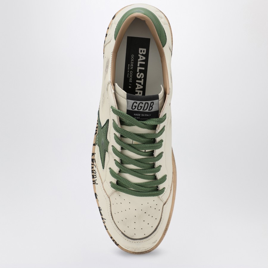 ★Golden ★ Ball Star Greentab Sneakers White GMF00117F Golden Goose Sneaker Ballstar white/green | TheDoubleF