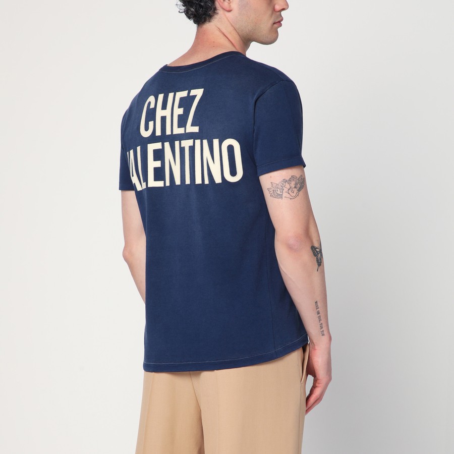 Tシャツ・カットソー VALENTINO Men T-shirt Blue 7V3MG17EAYD AEW Valentino Blue T-shirt Chez Valentino | TheDoubleF