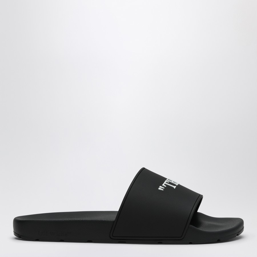 【関税込み】Off-White ブラック 'This That' プールスライド Off-White™ Black This That slides | TheDoubleF