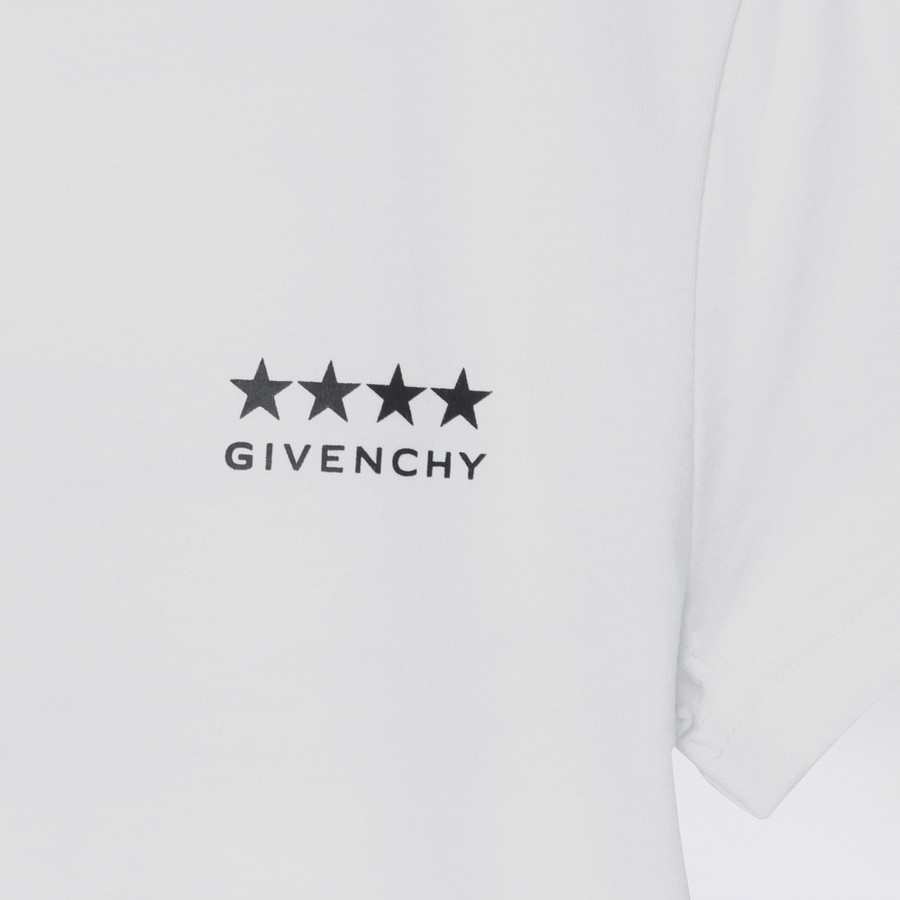 【関税&送料込】Givenchy White Cotton T-Shirt With Logo Patc Givenchy White cotton T-shirt with logo | TheDoubleF