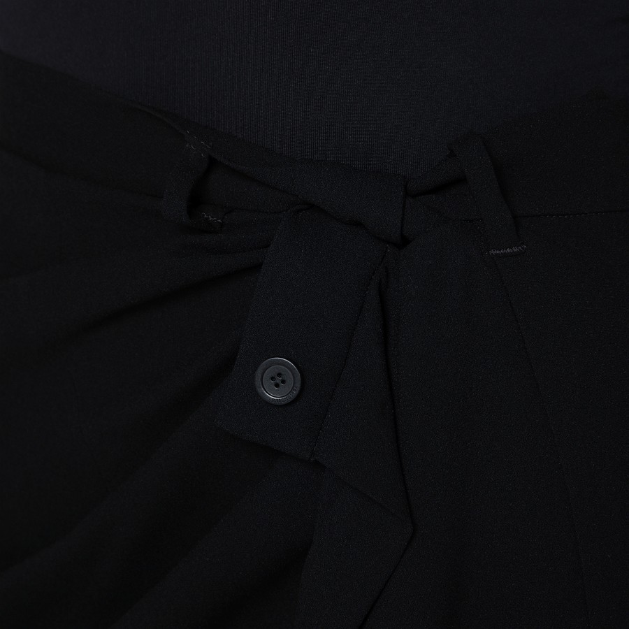 Balenciaga Draped black skirt in crêpe | TheDoubleF