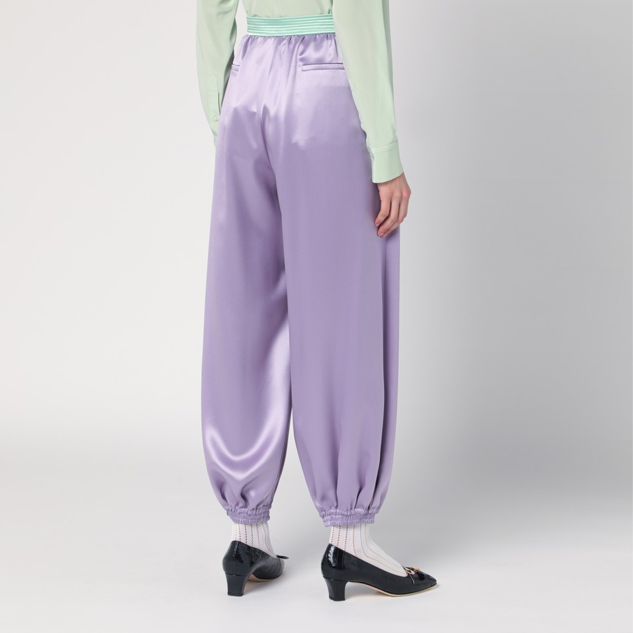 Valentino Wide lilac silk pants | TheDoubleF