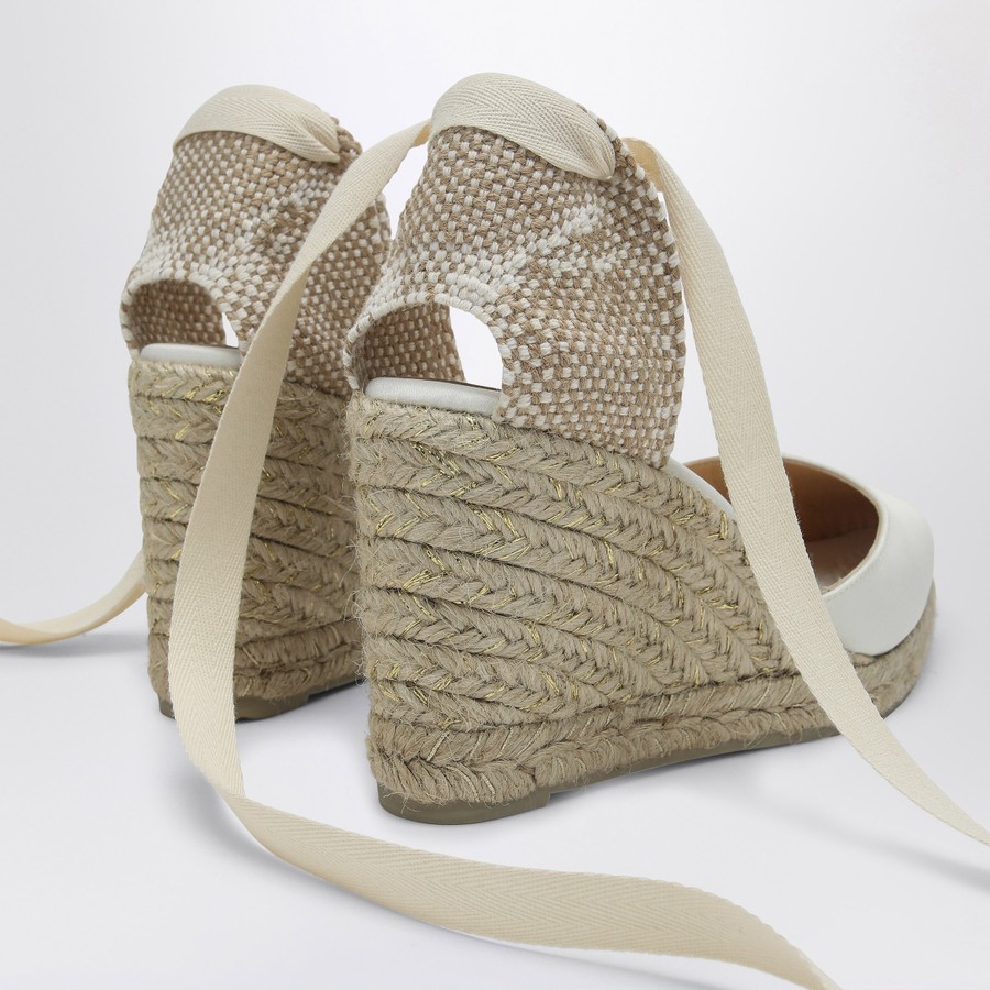 フラットシューズ CASTANER JOYCE WHITE ESPADRILLES IN SATIN Castañer Joyce white espadrilles in satin | TheDoubleF