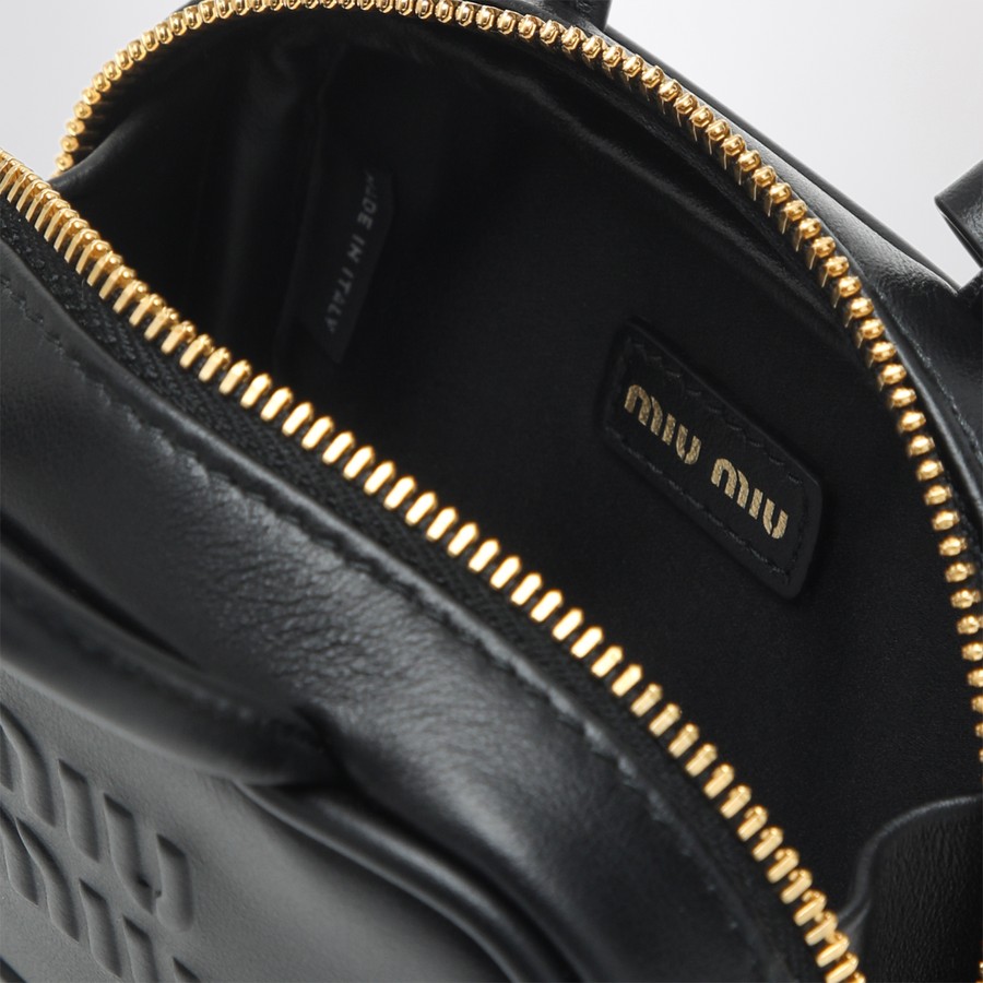Miu Miu| (5NR036 AF8W F0002) Miu Miu Trick black in leather | TheDoubleF