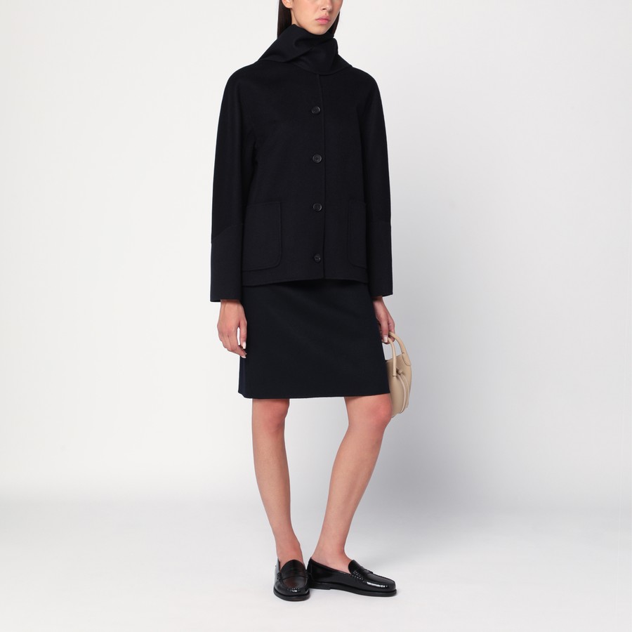 Loro Piana Vivian navy blue cashmere skirt | TheDoubleF Loro Piana Vivian navy blue cashmere skirt | TheDoubleF