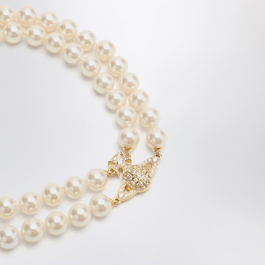 ネックレス・ペンダント Vivienne Westwood Choker Graziella With Synthetic Pearls Vivienne Westwood Choker Graziella with synthetic pearls