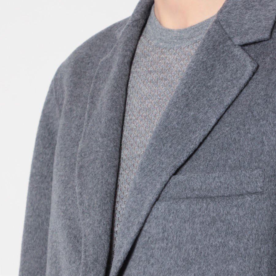 ジャケット ANINE BING Gray Quinn jacket in wool and cashmere ANINE BING Quinn oversized wool and cashmere-blend blazer