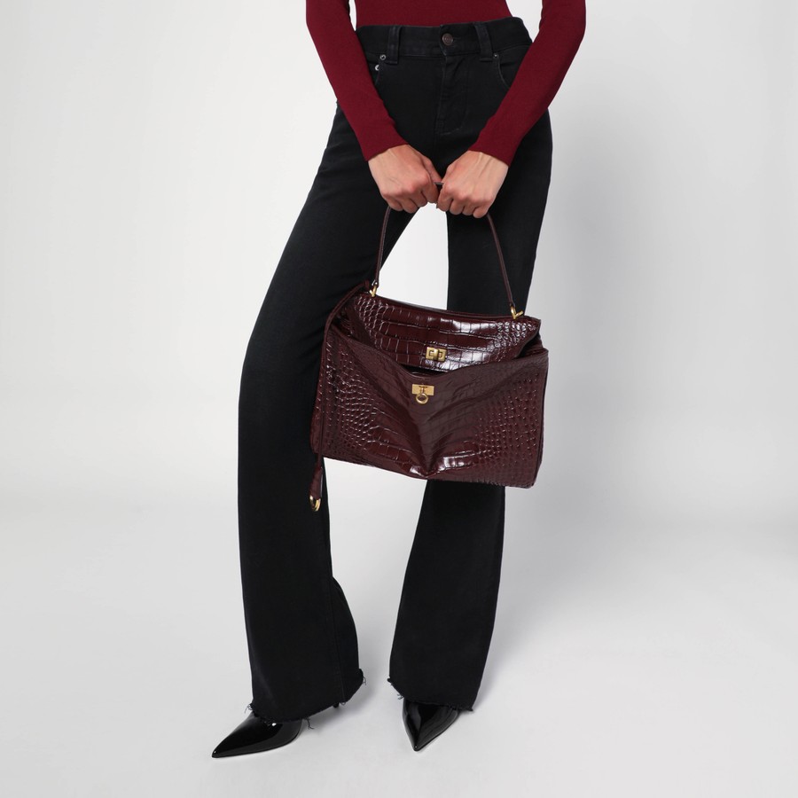 バッグ・カバンその他 Balenciaga Cocco-print burgundy calfskin medium Rodeo bag Balenciaga Cocco-print burgundy calfskin medium Rodeo bag