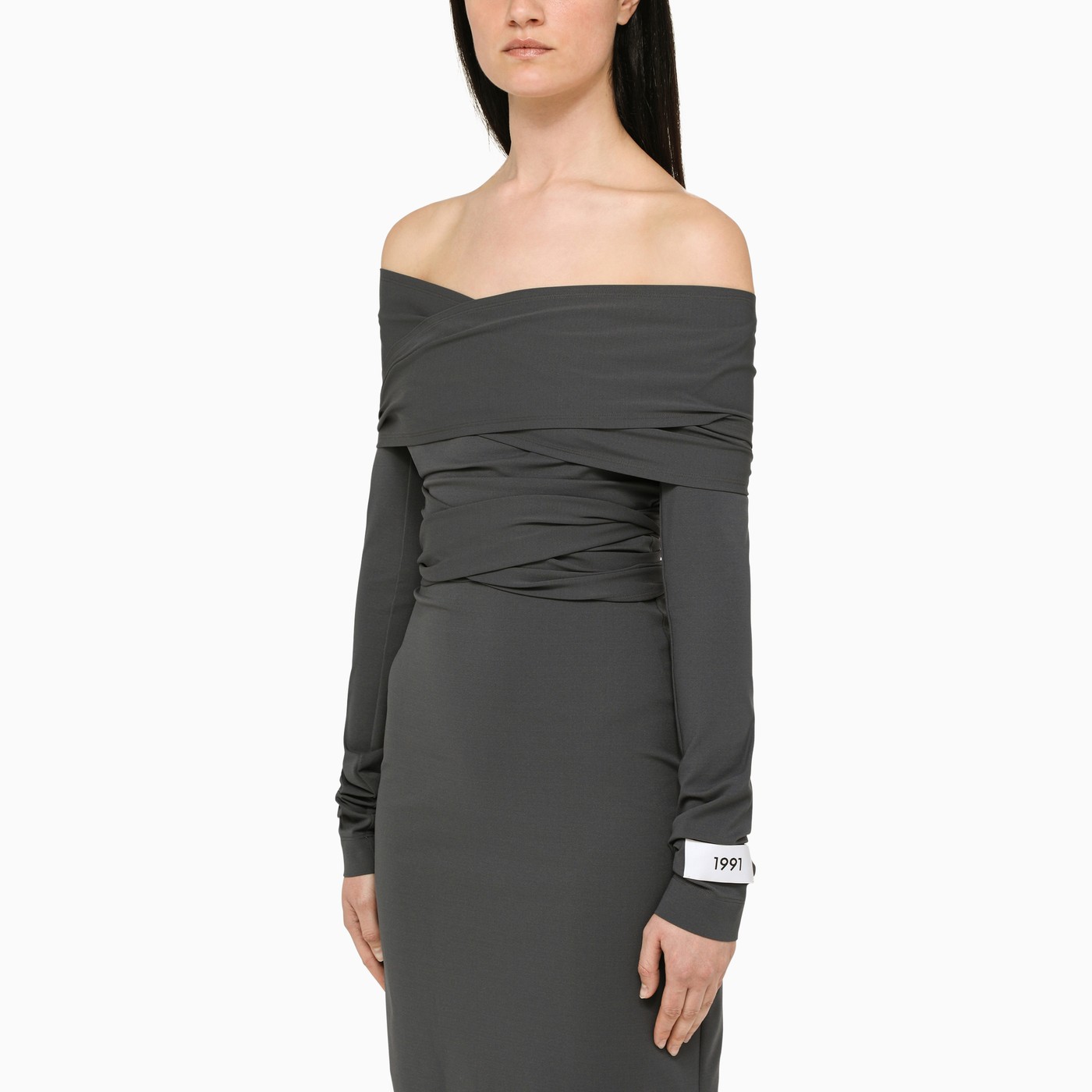 Dolce&Gabbana Grey long draped dress TheDoubleF