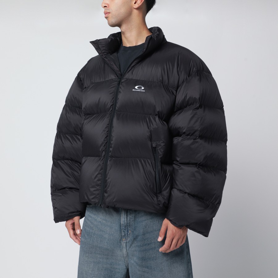 Balenciaga Black Standard technical fabric down jacket | TheDoubleF
