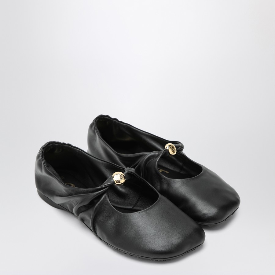 バレエシューズ LOEWE BLACK NAPPA PEBBLE BALLERINA L815466X46_1100_1F.jpg