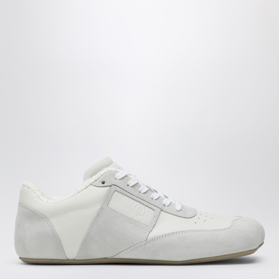 MM6 Maison Margiela White leather and suede sneaker | TheDoubleF