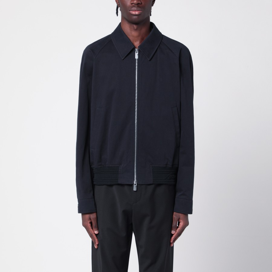 Burberry Harrington Jacket Navy Blue in Cotton | TheDoubleF