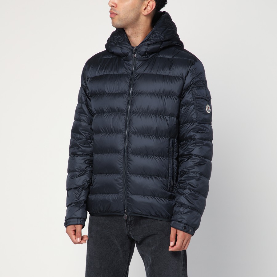 Moncler Piumino corto con zip blu TheDoubleF