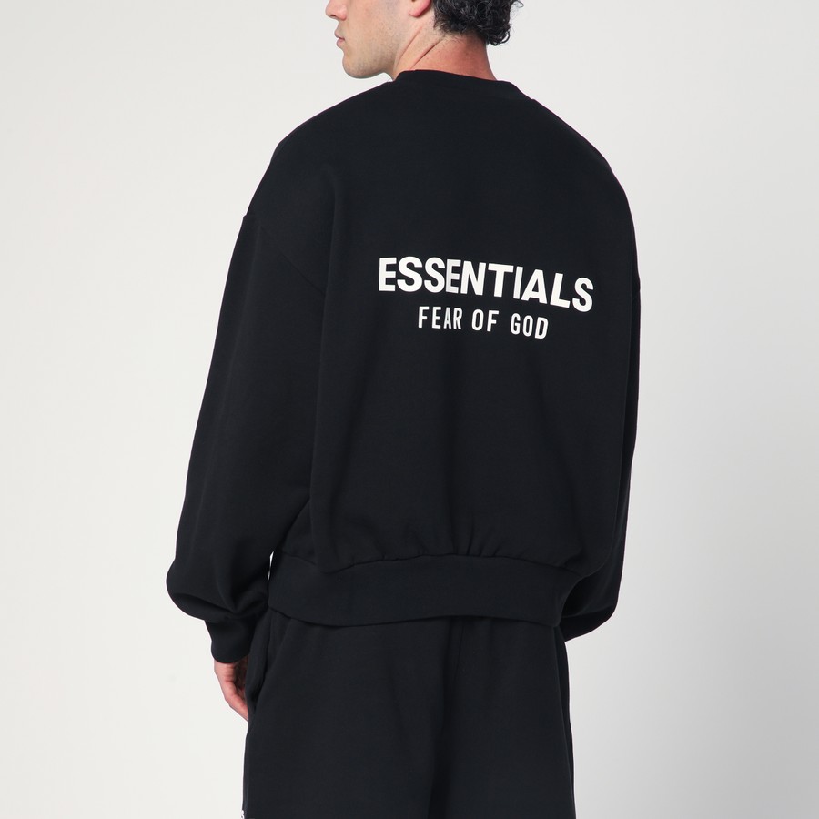 Fear of God Essentials Black fleece cotton sweatshirt with