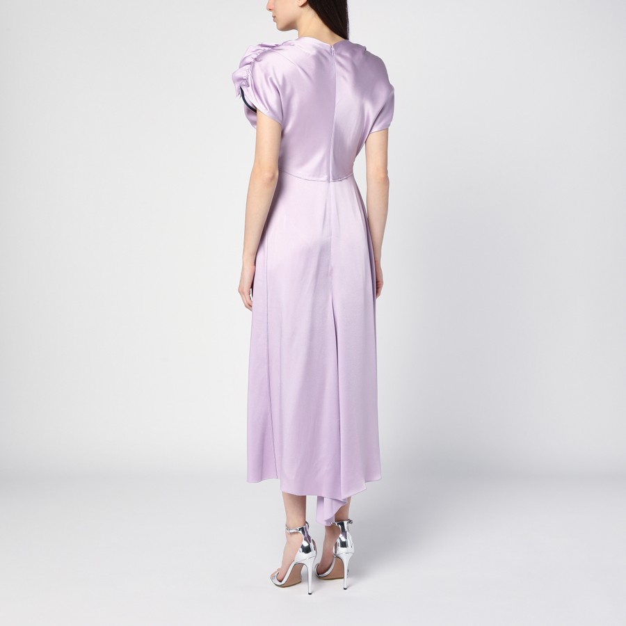 ワンピース VICTORIA BECKHAM PETUNIA-COLOURED MIDI DRESS WITH RUFFLES Victoria Beckham Petunia-coloured midi dress with ruffles