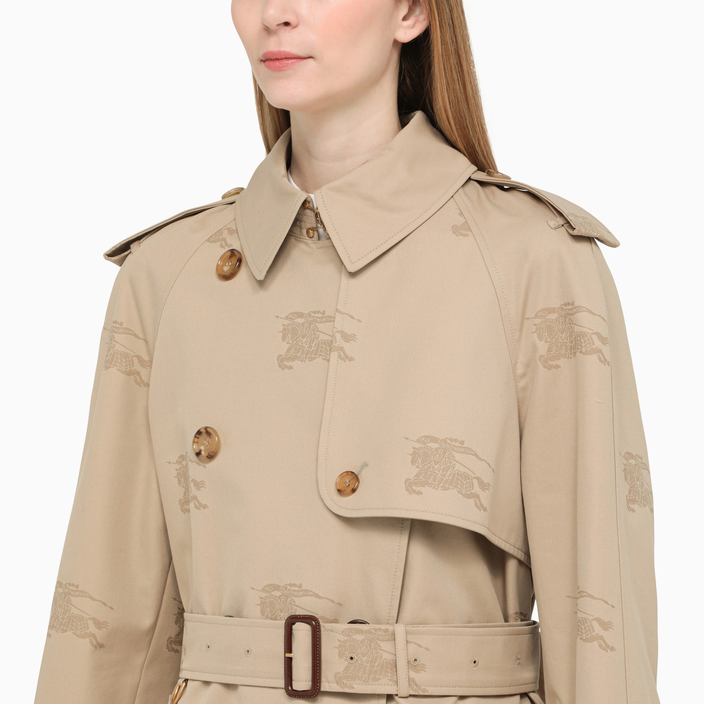 Burberry Beige doublebreasted cotton trench coat TheDoubleF