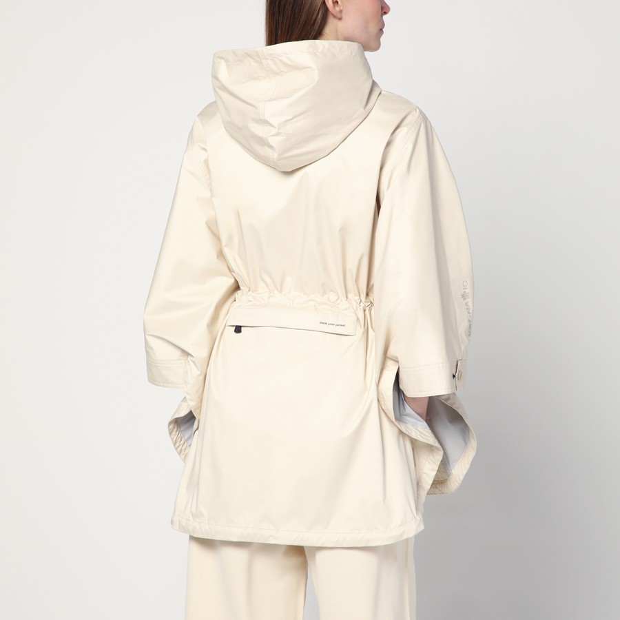 【送料&関税込】Moncler Grenoble vorassay Beige Nylon Cape Moncler Grenoble Vorassy ivory cape in nylon | TheDoubleF