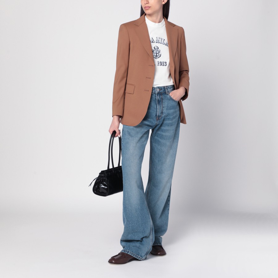 ジャケット Max Mara Studio Single-breasted jacket in hazelnut colour Max Mara Studio Single-breasted jacket in hazelnut colour