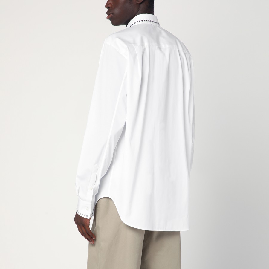 ALEXANDER MQUEEN トップスノースリーブ　イタリア製　Ｘ1398 Alexander McQueen Shirt 790908.QAAAD-9000 OPTICAL WHITE