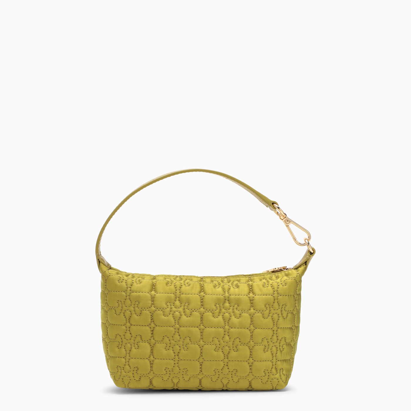 GANNI Olive green small handbag in recycled polyester TheDoubleF
