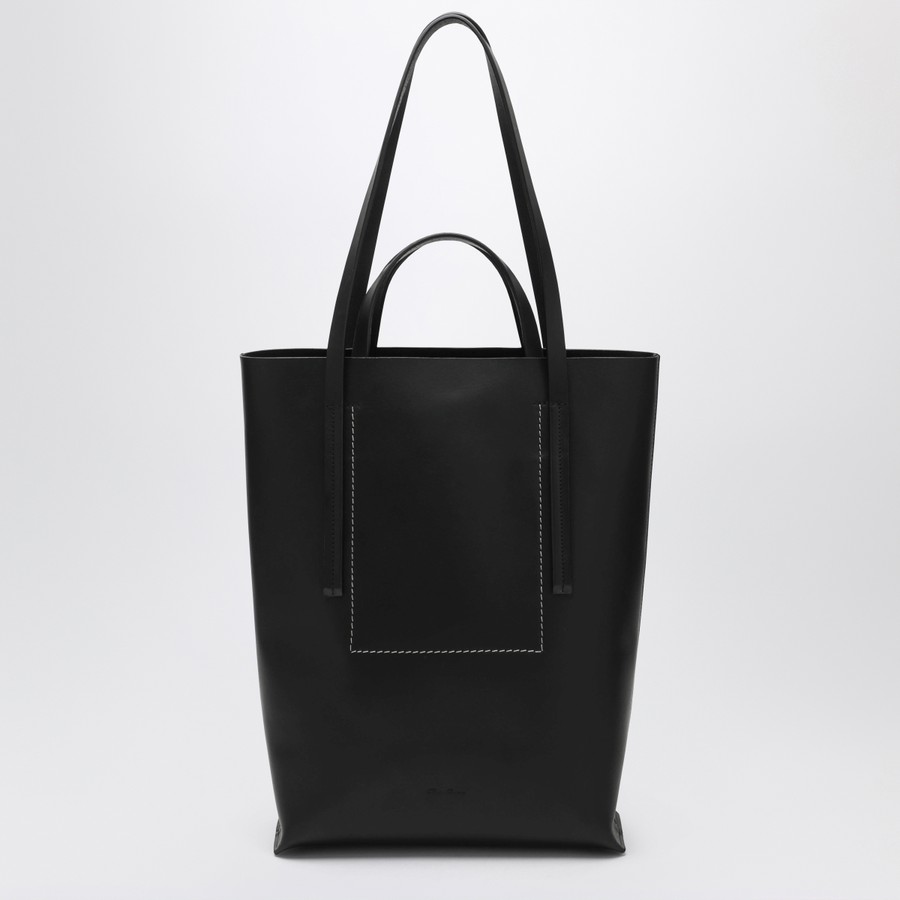 ✨美品✨Rick Owens　トートバッグ　牛本革　ブラック　大容量 Rick Owens Rectangular black leather bag | TheDoubleF