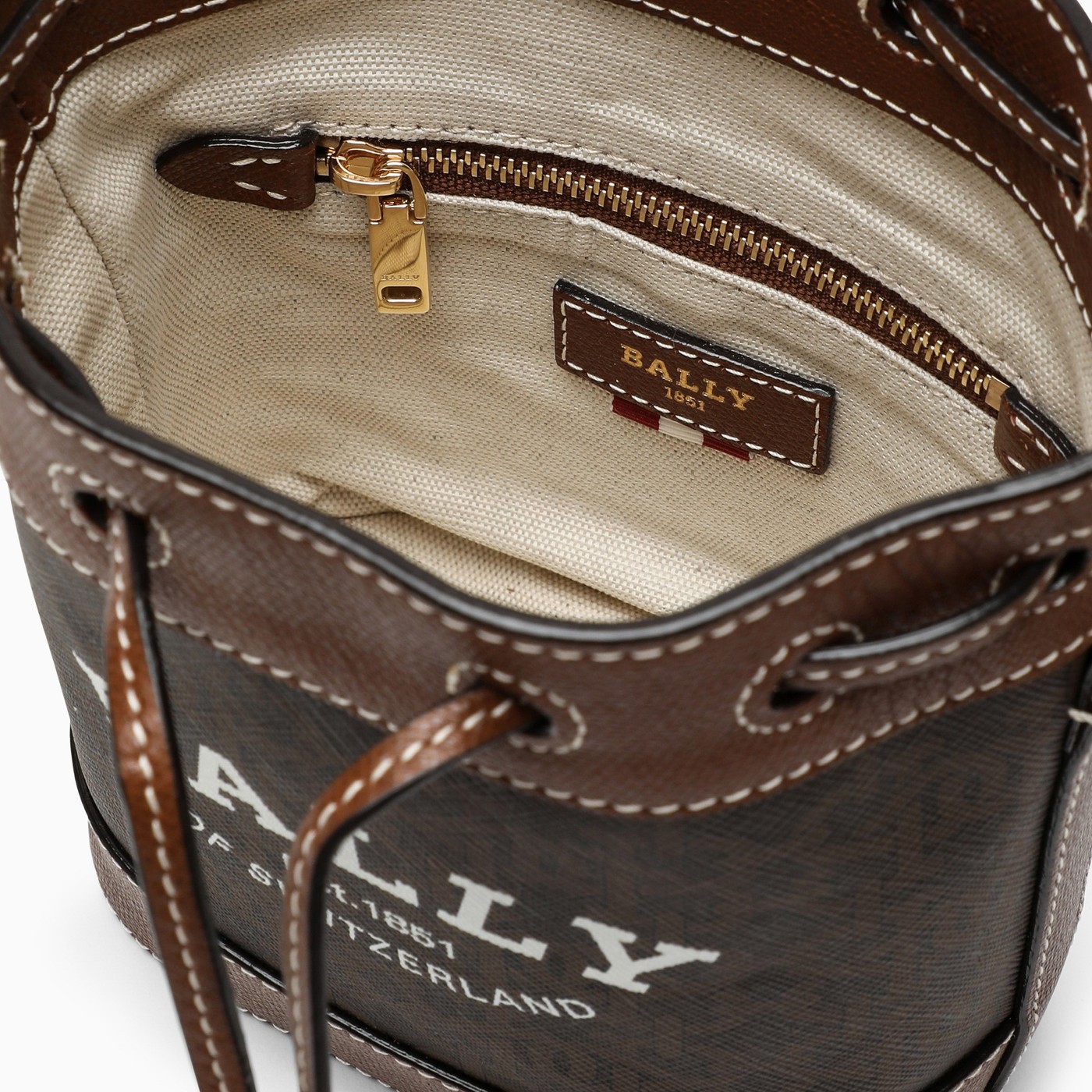 BALLY Cleo bucket bag with monogram pattern TheDoubleF