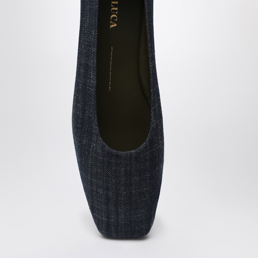MARIA LUCA Navy blue denim Augusta ballerina | TheDoubleF