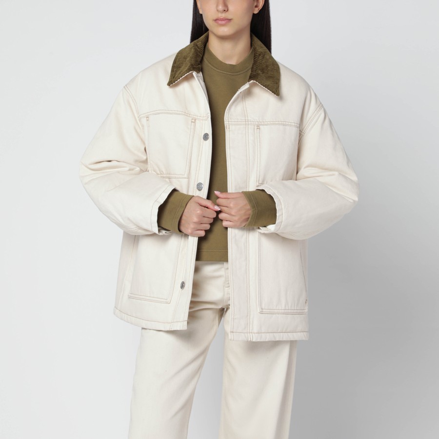 Ami Paris Ivory padded worker cotton jacket TheDoubleF