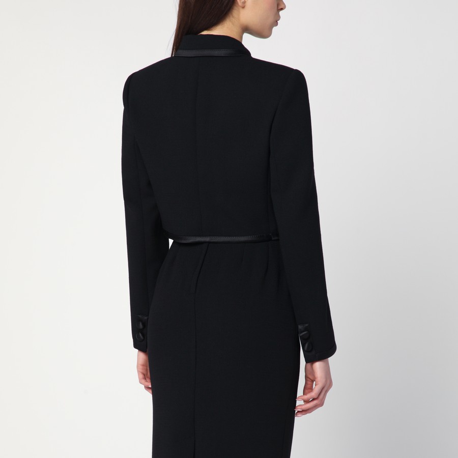 Dolce&Gabbana Cropped double-breasted black jacket | TheDoubleF