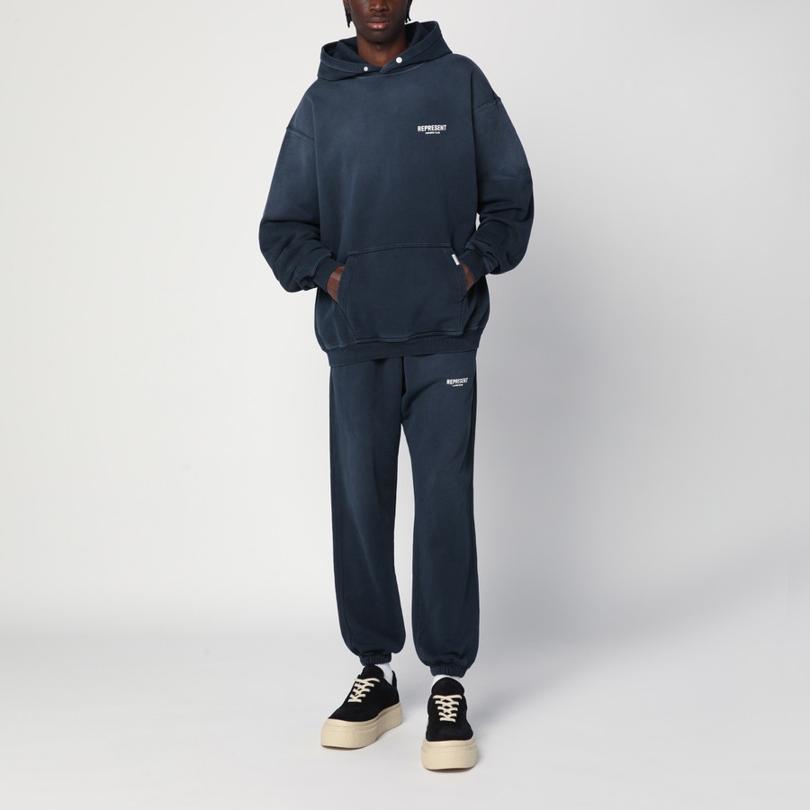 Represent Washed blue oversized hooded sweatshirt | TheDoubleF